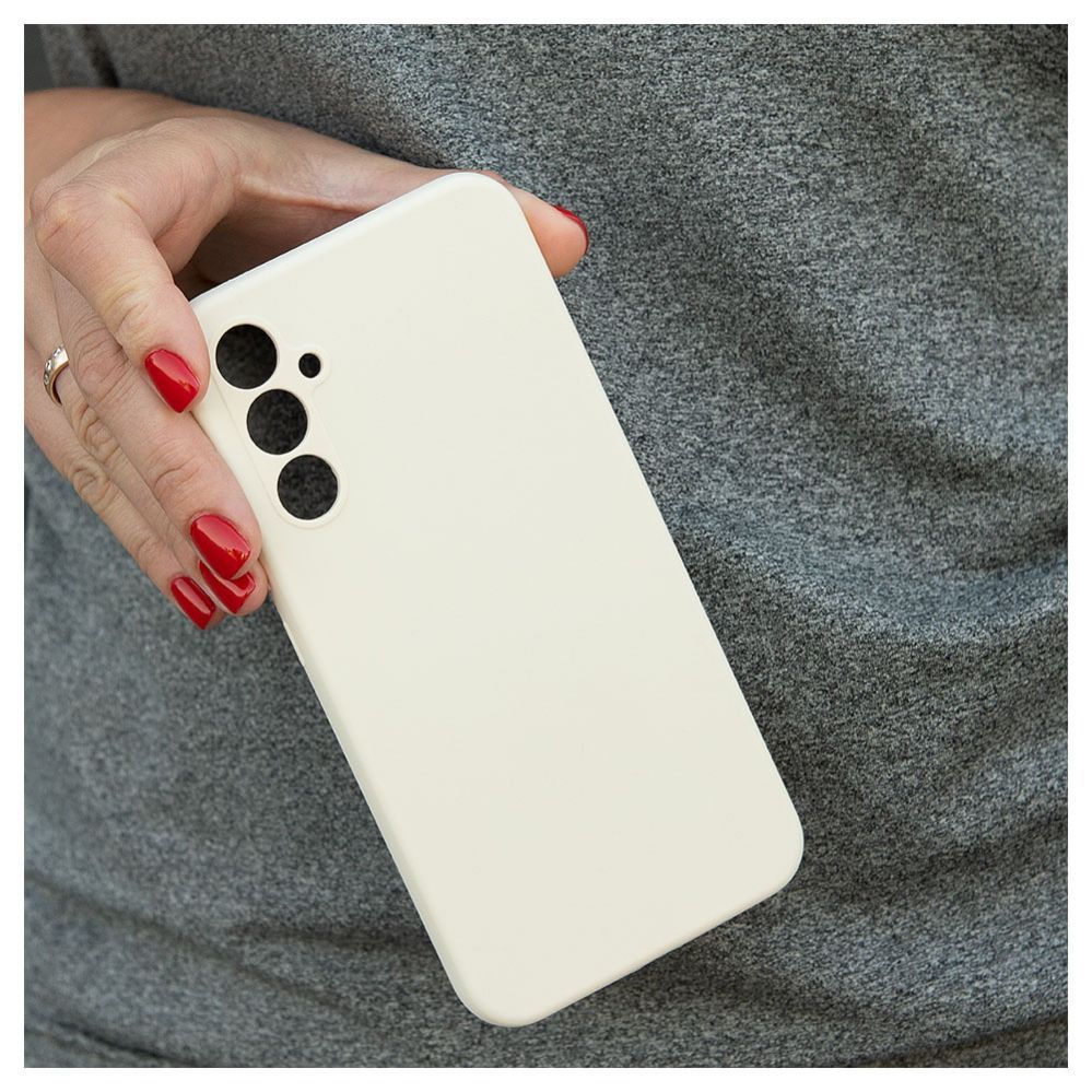 Back panel cover Evelatus Samsung Galaxy A34 5G Premium Soft Touch Silicone Case Beige