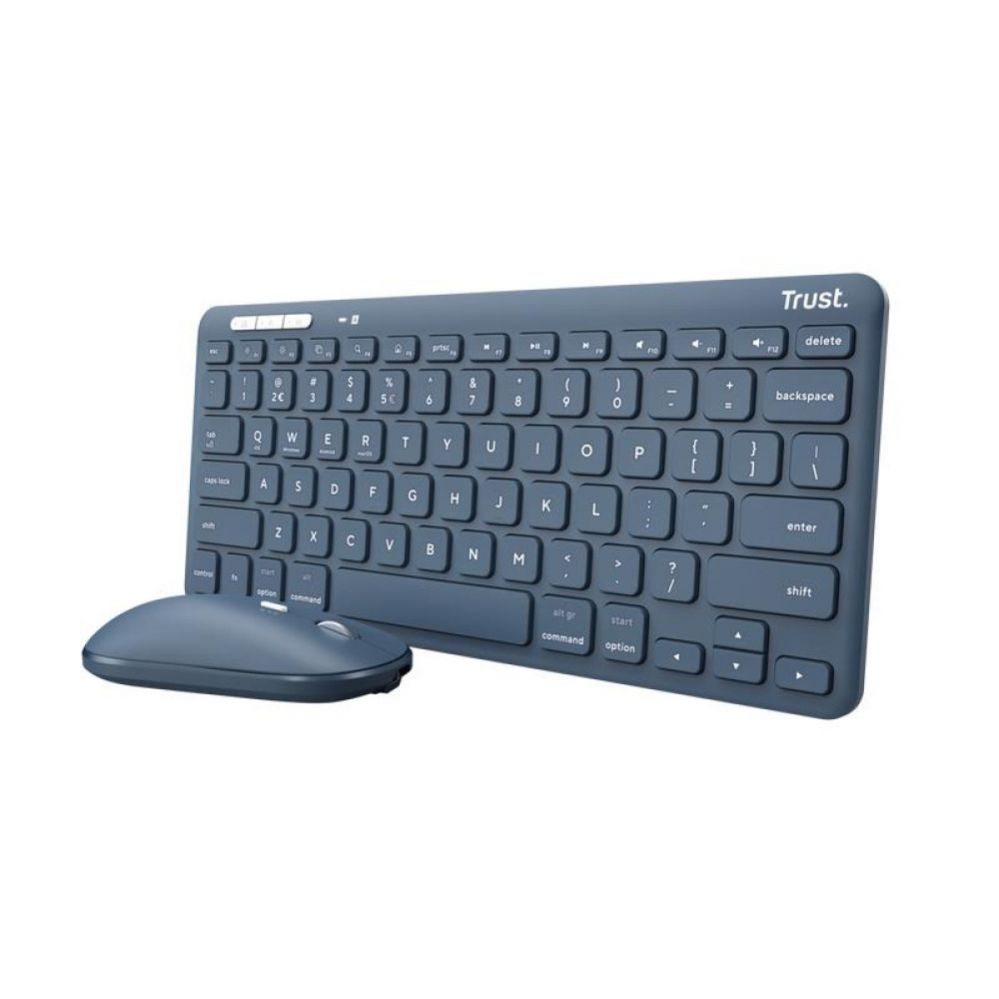 Computer keyboard Trust KEYBOARD +MOUSE WRL LYRA/BLUE 24937