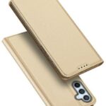 Knygos tipo dėklas dėklai Dux Ducis Samsung Galaxy A54 5G Flip Cover Card Wallet Stand Gold