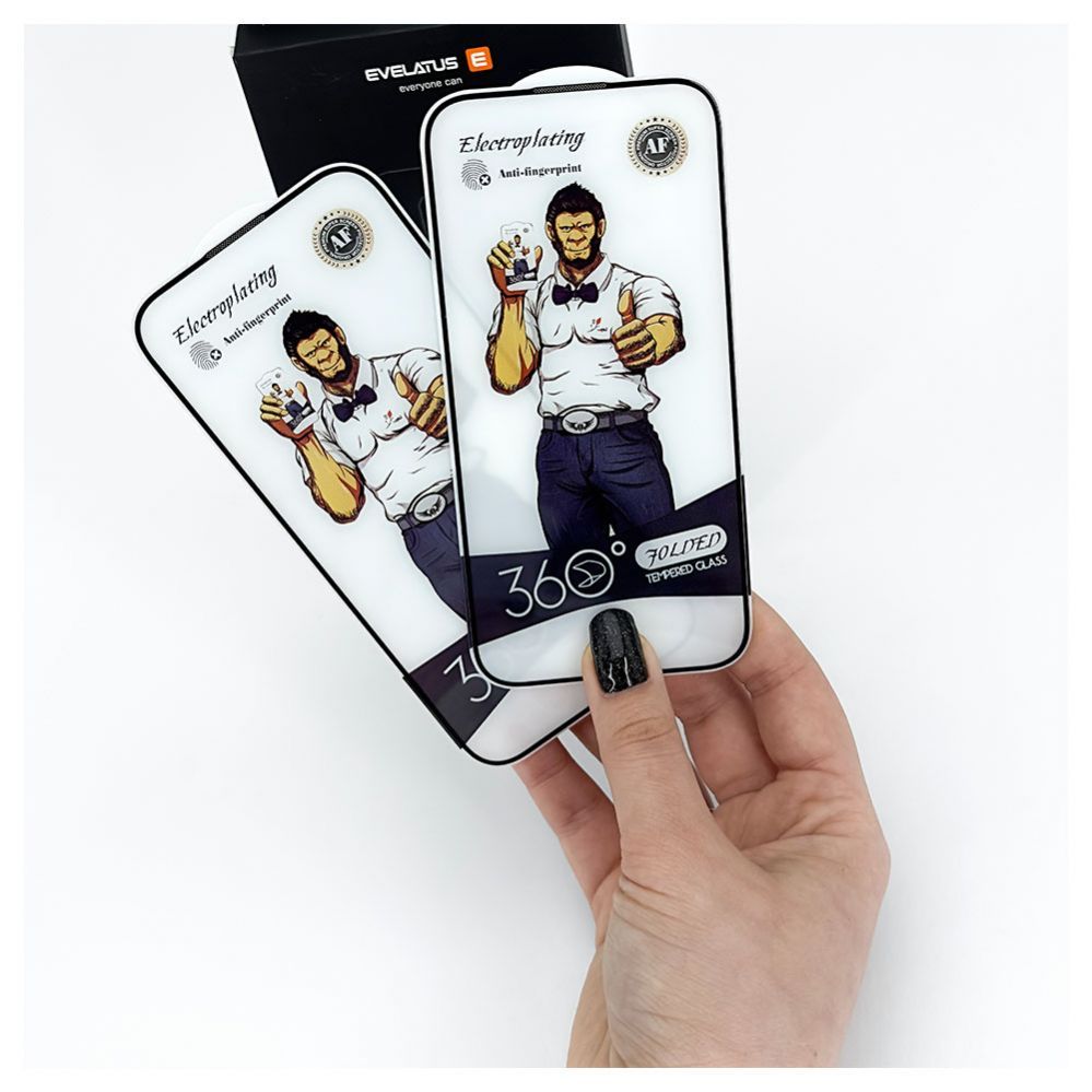 Protective glass Evelatus Apple iPhone 15 2.5D Full Cover Glass Anti-Static Light Black