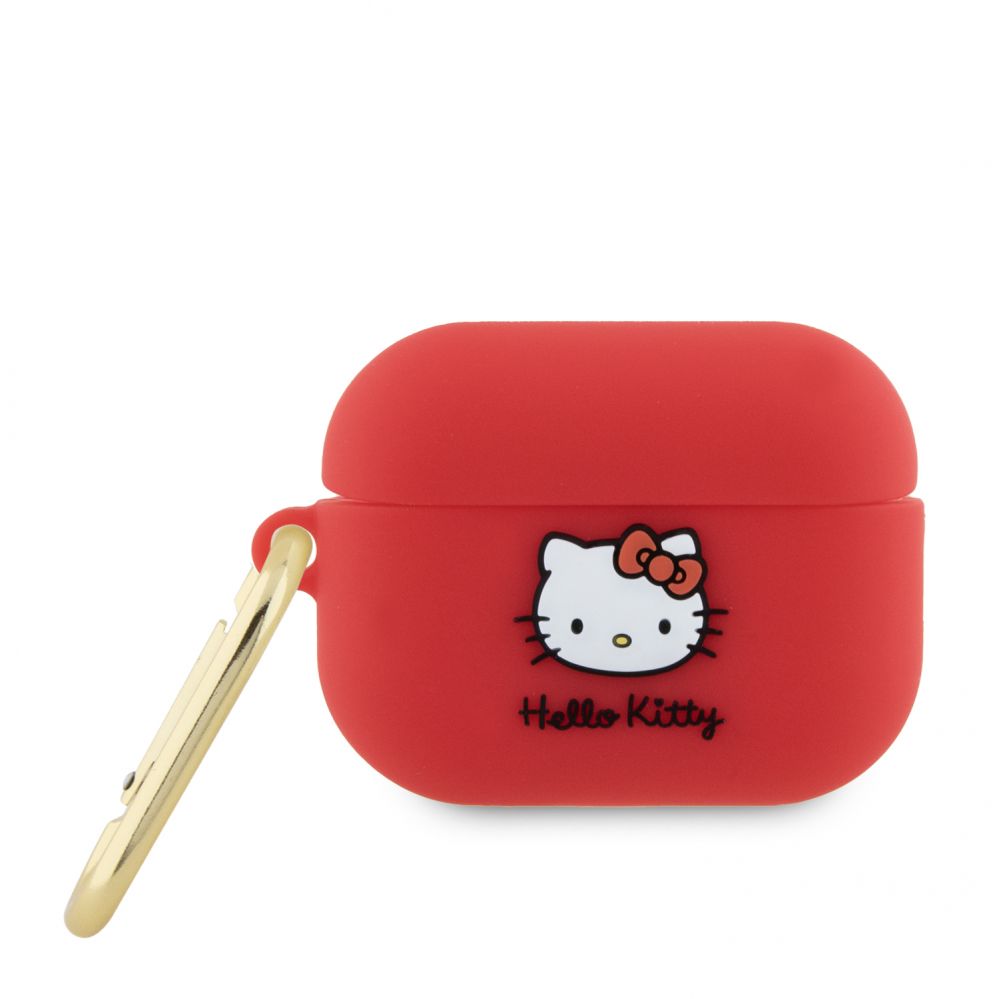 Headphone case Hello Kitty Apple Airpods Pro 2 cover Silicone 3D Kitty Head Red