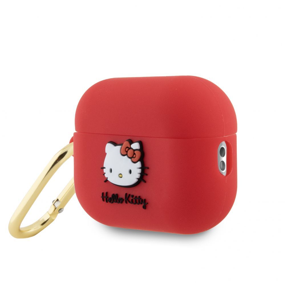 Headphone case Hello Kitty Apple Airpods Pro 2 cover Silicone 3D Kitty Head Red