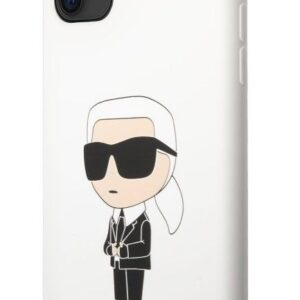 Back panel cover Karl Lagerfeld Apple iPhone 11 Liquid Silicone Ikonik NFT Case White