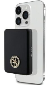 Išorinė baterija Guess  Powerbank 3000mAh MagSafe 4G Strassed Metal Logo Black