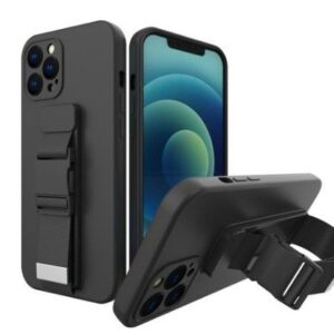 Tagakaaned Wozinsky Samsung Galaxy A52s 5G / A52 5G / A52 4G case Gel Lanyard with Chain Purse Lanyard Black