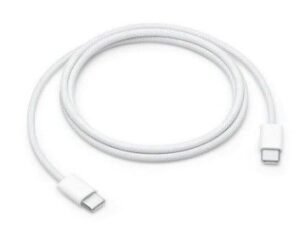 Audio cable Apple  USB-C Woven Charge Cable 1 m, White, USB-C, USB-C 60w White