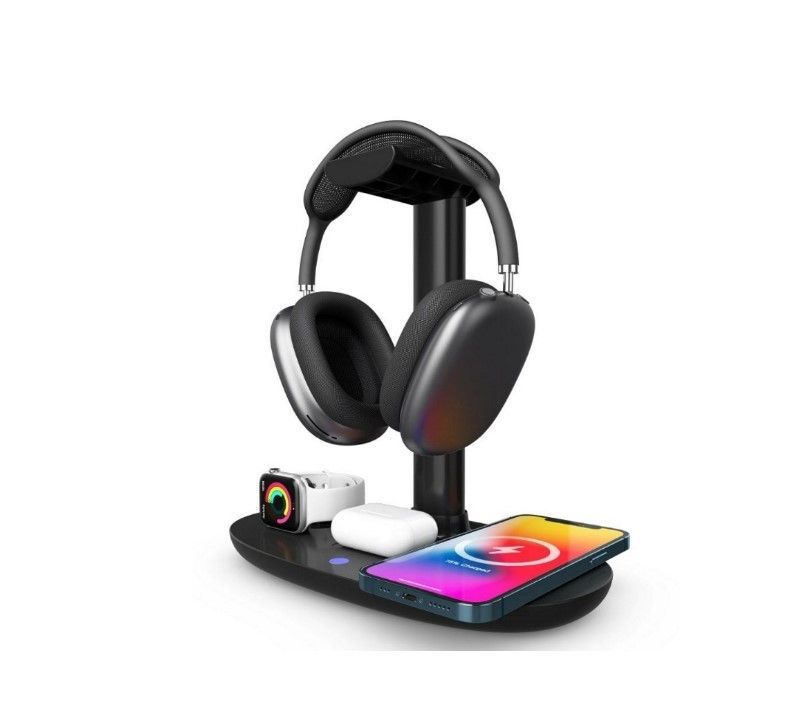 Juhtmeta laadija iLike 4in1 15W Wireless Magsafe Qi Charger Stand