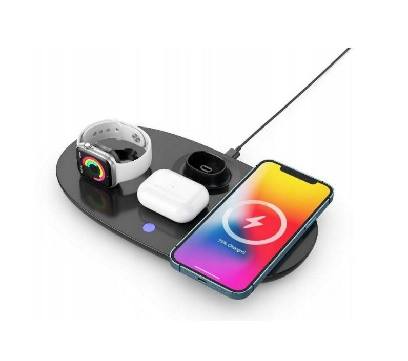 Juhtmeta laadija iLike 4in1 15W Wireless Magsafe Qi Charger Stand