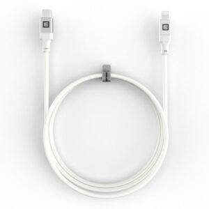 Cable Evelatus  Evelatus USB C to Lightning Cable 1.2M 60W (MFI09) Aluminum housing braiding White