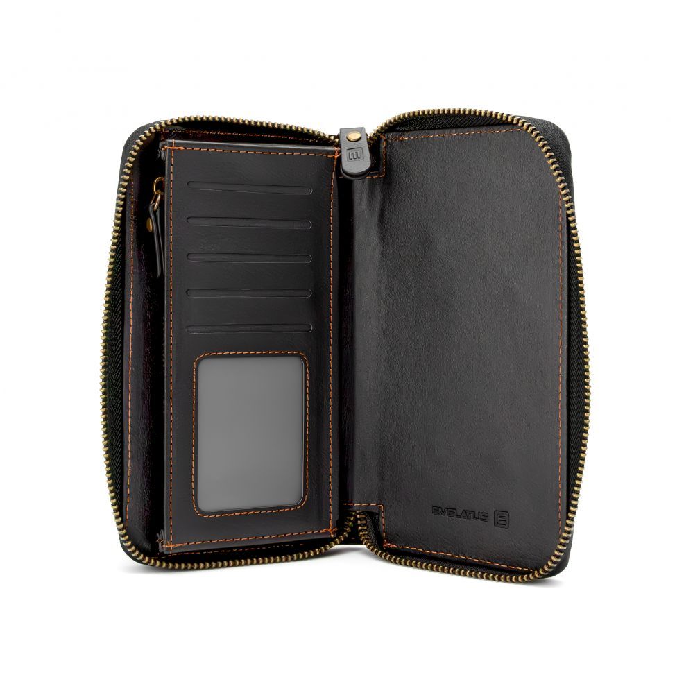 Case universal pocket Evelatus Universal Multifunctional Wallet Wristband Leather Black