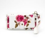 Maciņš universāla kabata Evelatus Universal Wallet Zipper Design Flower White