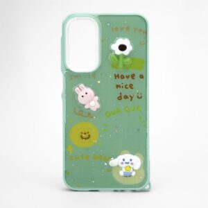 Nugarėlės dėklai iLike Samsung Galaxy A15 EPOXY CARTOON COVER Light Green