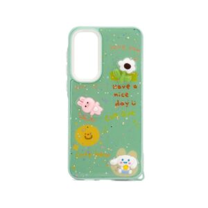 Nugarėlės dėklai iLike Samsung Galaxy A35 EPOXY CARTOON COVER Light Green