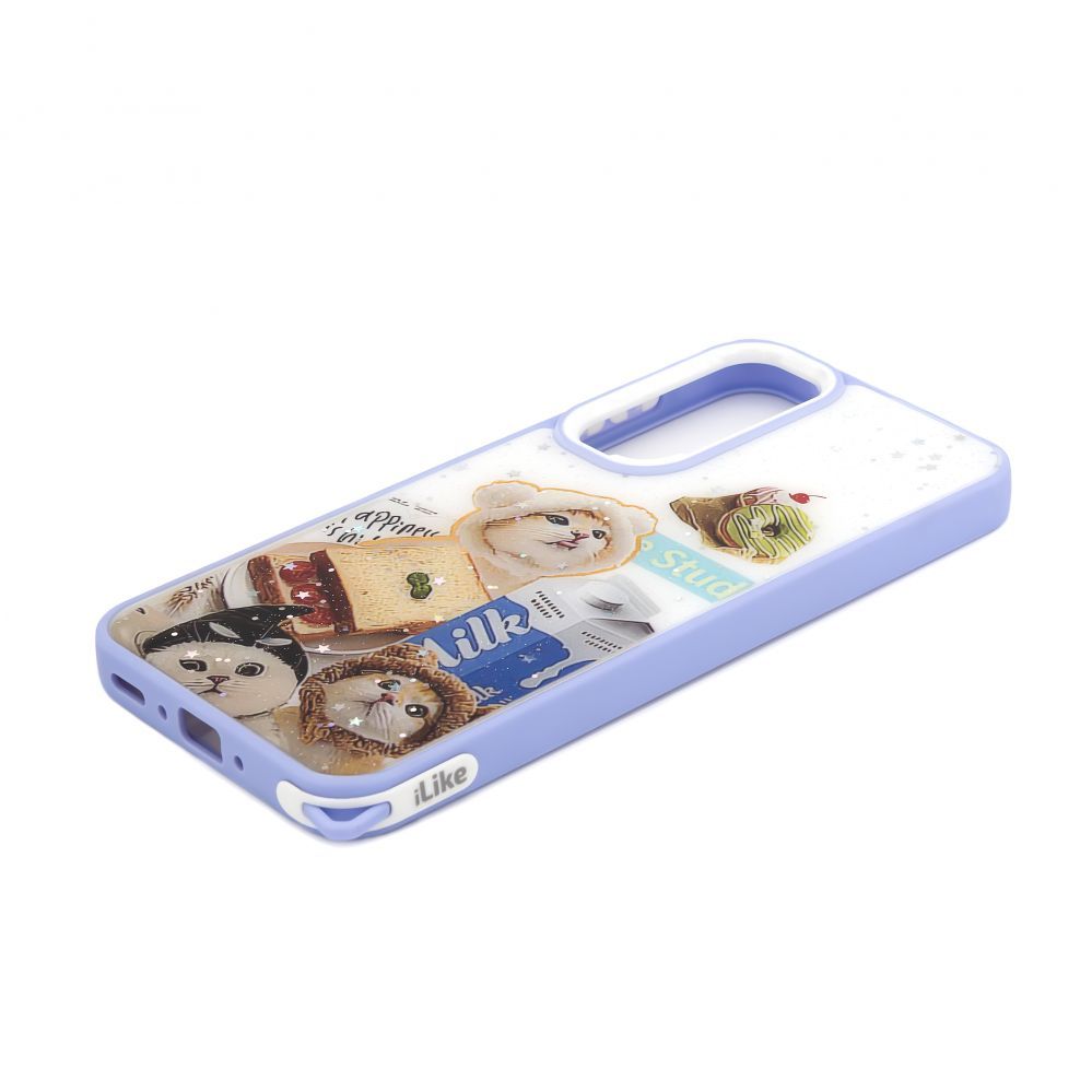 Tagakaaned iLike Samsung Galaxy A55 EPOXY CARTOON COVER White Blue