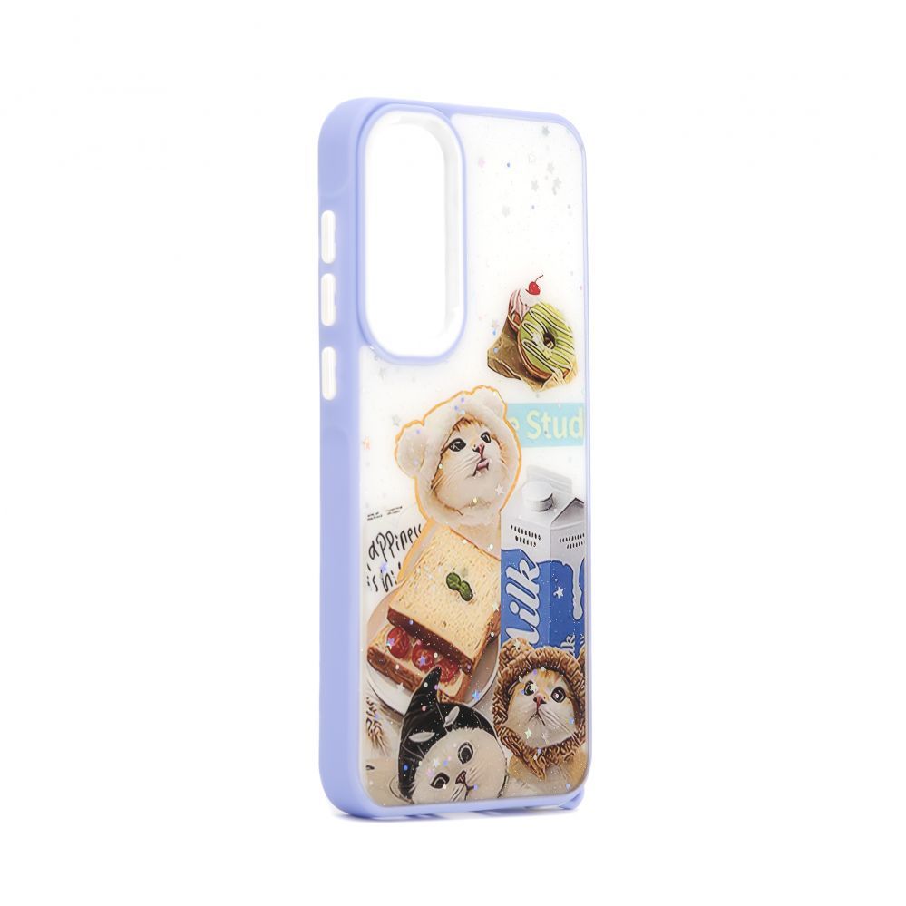 Tagakaaned iLike Samsung Galaxy A55 EPOXY CARTOON COVER White Blue