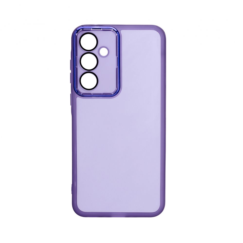 Back panel cover iLike Samsung Galaxy A55 Transparent Case and Camera Protection Purple