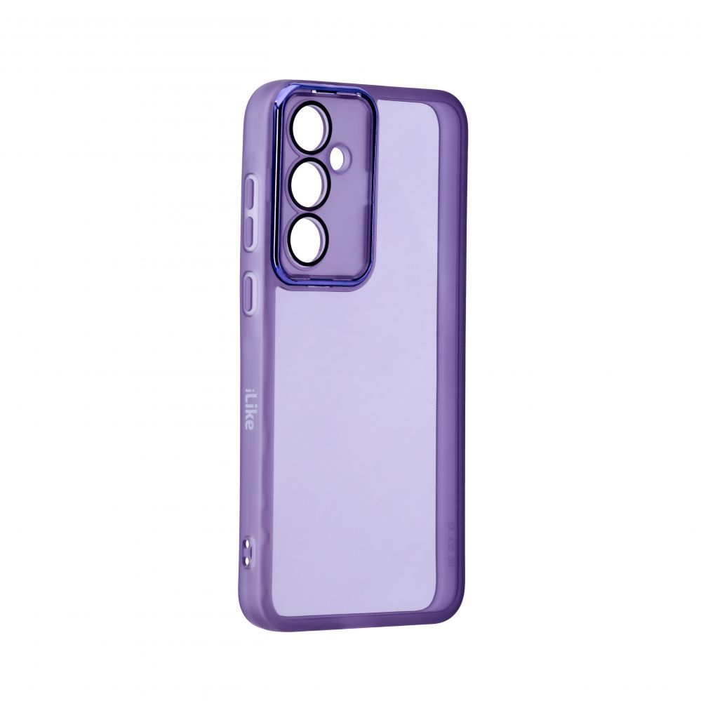 Back panel cover iLike Samsung Galaxy A55 Transparent Case and Camera Protection Purple