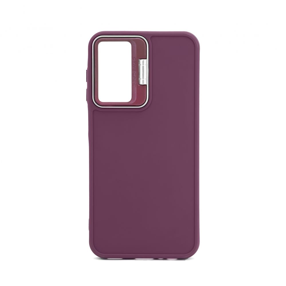 Back panel cover iLike Samsung Galaxy A55 Hybrid case With Camera Stand Plum
