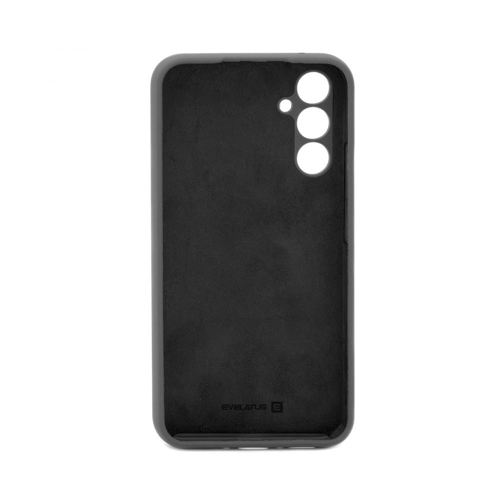 Back panel cover Evelatus Samsung Galaxy A15 Premium Soft Touch Silicone Case Black