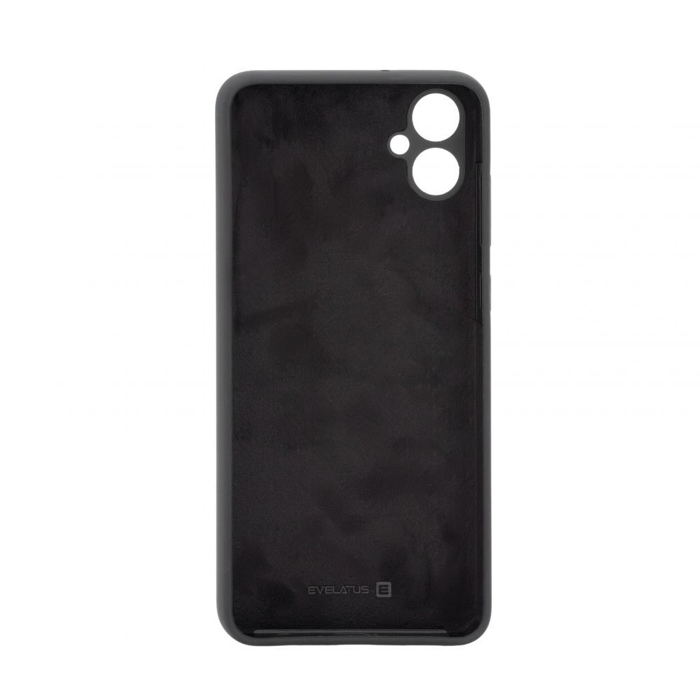 Back panel cover Evelatus Samsung Galaxy A05 Premium Soft Touch Silicone Case Black