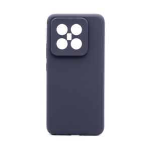 Back panel cover Connect Xiaomi 14 Pro Premium Quality Magnetic Soft Touch Silicone Case Midnight Blue