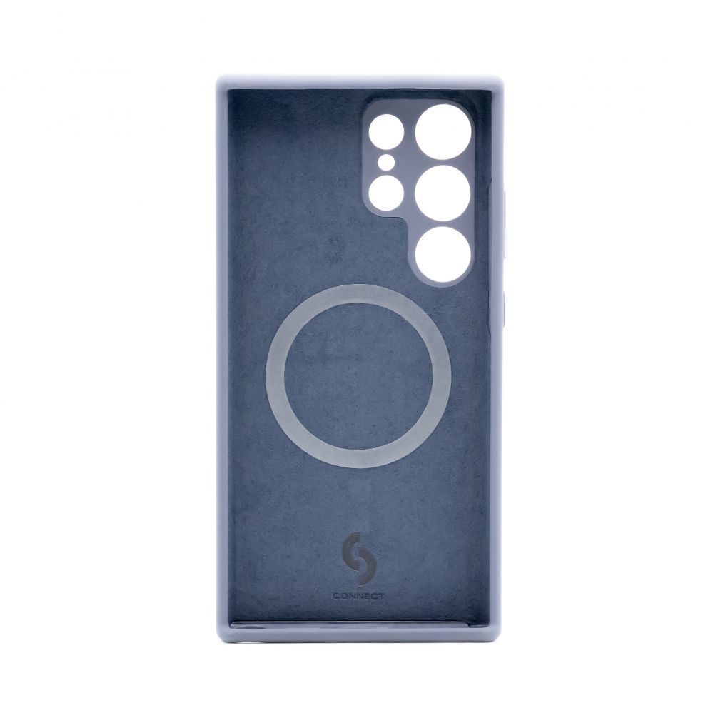 Tagakaaned Connect Samsung Galaxy S24 Ultra Premium Quality Magnetic Soft Touch Silicone Case Midnight Blue