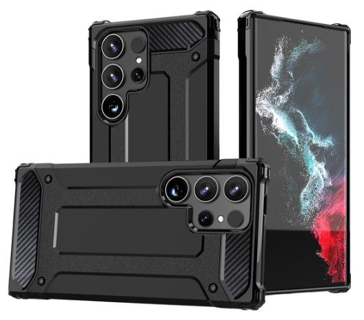 Back panel cover iLike Samsung Galaxy S24 Ultra Hybrid Armor case Black