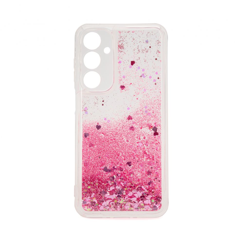 Back panel cover iLike Samsung Galaxy A15 Silicone Case Water Glitter Pink
