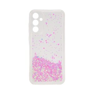 Back panel cover iLike Samsung Galaxy A35 Silicone Case Water Glitter Light Pink