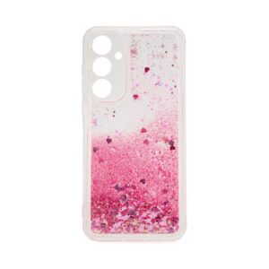 Aizmugurējais vāciņš iLike Samsung Galaxy A55 Silicone Case Water Glitter Pink