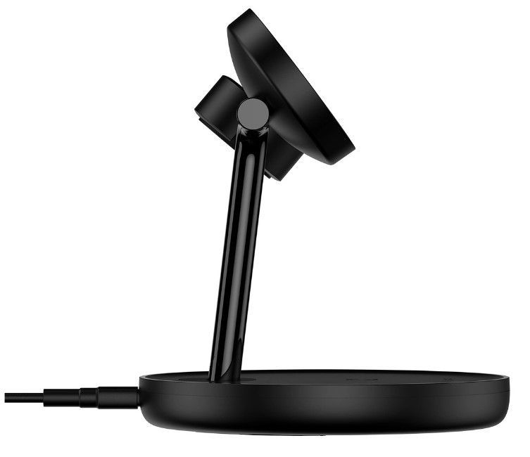 Juhtmeta laadija Baseus Universal Swan inductive charger (compatible with MagSafe) stand for iPhone, Apple Watch, AirPods + 1m USB-C cable Black