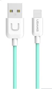 Kaabel USAMS Apple US-SJ097 U-Turn Durable TPE Universal Lightning to USB Data & Fast 2A Charger Cable 1m Green