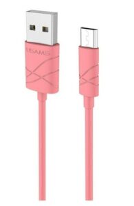 Cable USAMS  US-SJ039 U-Gee Pro PVC Universal Micro USB to USB Data & Fast 2A Charger Cable 1m Red