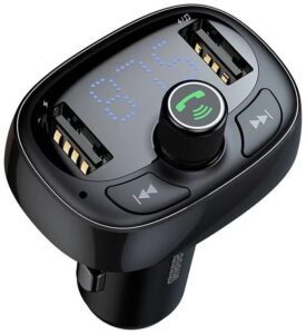 FM modulaator Baseus  S09 Bluetooth FM / MP3 Transmitter Car Charger 2x USB 3.4A + Micro SD Black