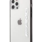 Back panel cover AMG Apple iPhone 12/12 Pro 6.1' Mettalic Black Edges Case Transparent