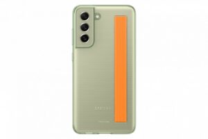 Nugarėlės dėklai Samsung  Galaxy S21 FE Clear Strap Cover Case Olive Green