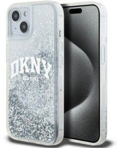 Nugarėlės dėklai DKNY Apple iPhone 15 hardcase Liquid Glitter Big Logo Black