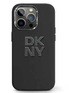 Nugarėlės dėklai DKNY Apple iPhone 15 hardcase Liquid Silicone Metal Logo Black