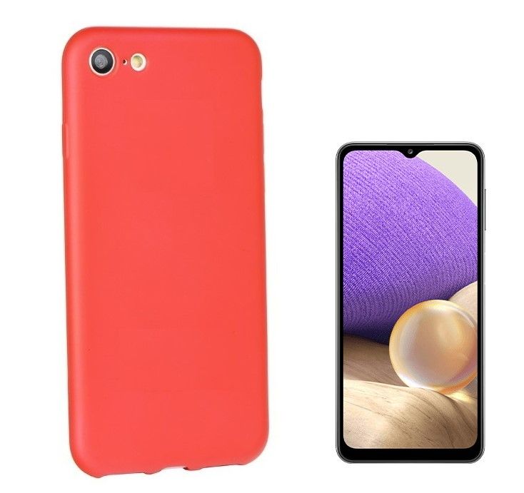 Back panel cover iLike Samsung Galaxy A32 silicone case Red