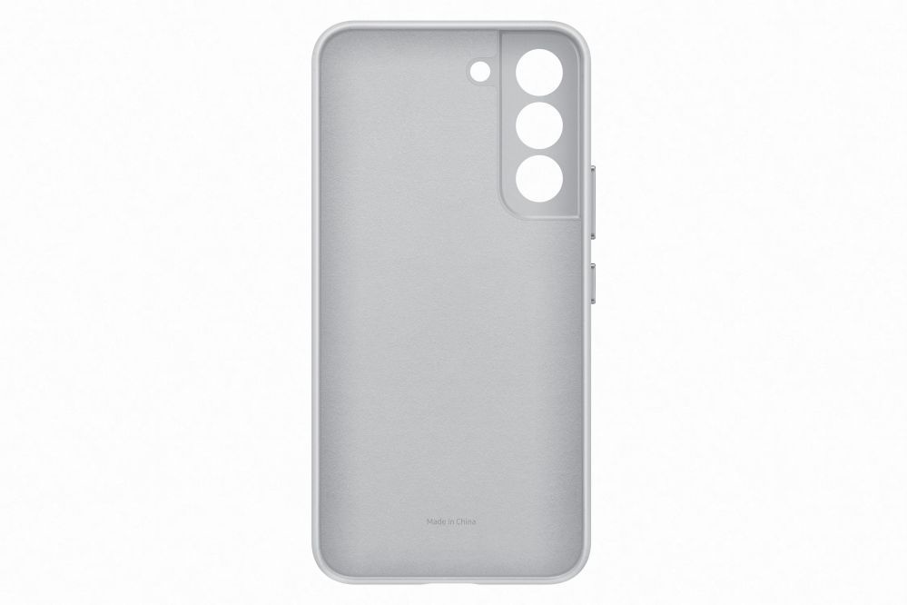 Back panel cover Samsung Galaxy S22 Leather Cover Light Gray