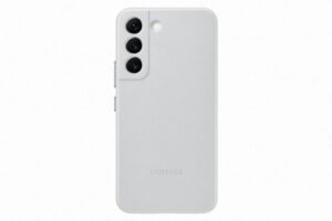 Back panel cover Samsung  Galaxy S22 Leather Cover Light Gray