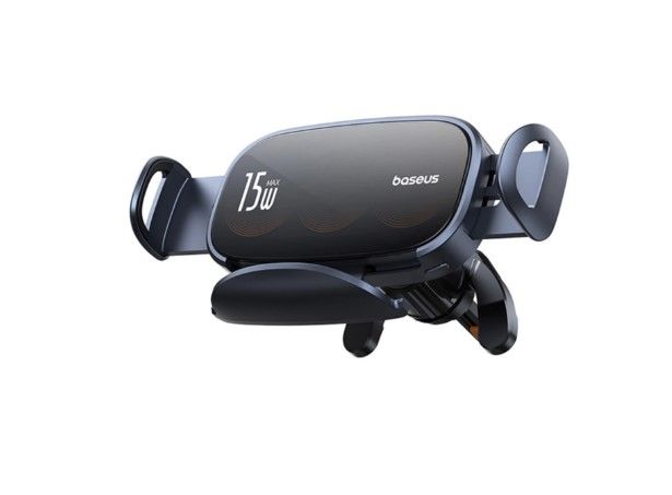 Auto holder Baseus LightChaser BS-CM029 car holder with triple coil inductive charger Black