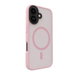 Back panel cover Evelatus Apple iPhone 16 Hybird Case With Magsafe PC+TPU Pink