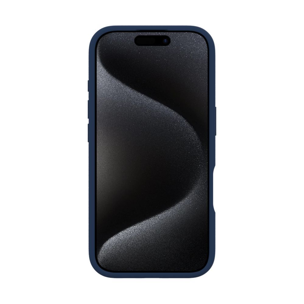 Back panel cover Evelatus Apple iPhone 16 Pro Max Premium Magsafe with Stand Soft Touch Silicone Case Dark Blue