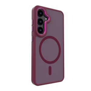 Back panel cover Evelatus Samsung Galaxy S24 Shield Case With Magsafe matte Red