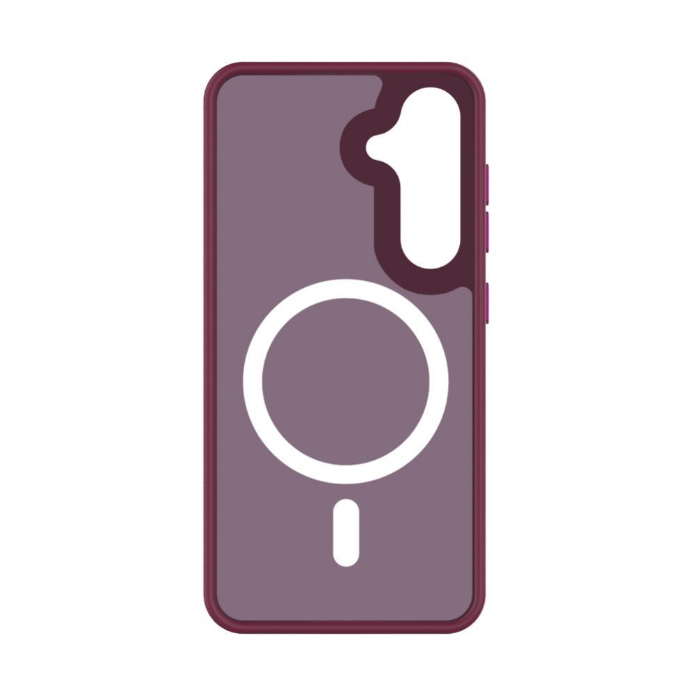 Back panel cover Evelatus Samsung Galaxy S24 Shield Case With Magsafe matte Red