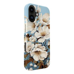 Aizmugurējais vāciņš Evelatus Apple iPhone 16 Slim Shell with Magsafe customized print design Flower Blue