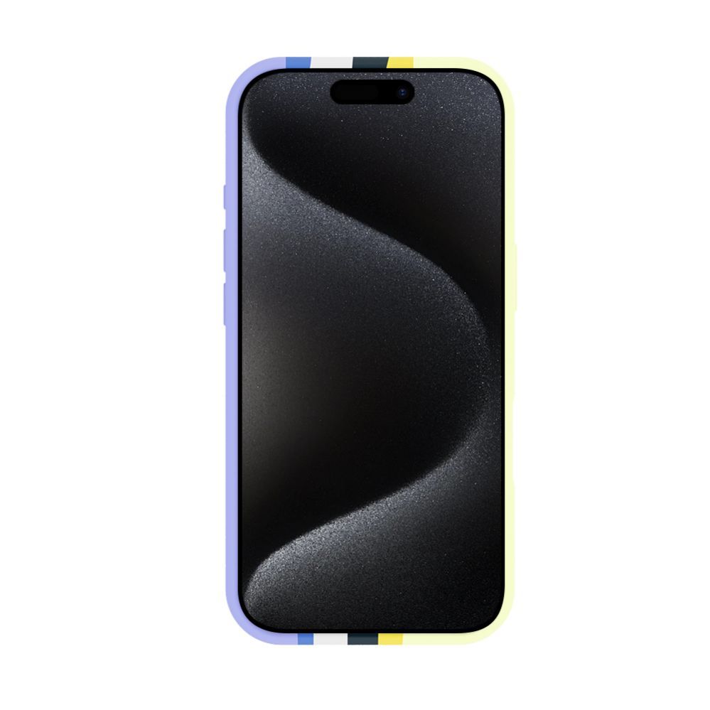 Back panel cover Evelatus Apple iPhone 16 Pro Multi-Colored Silicone Case With MagSafe Ceramic White