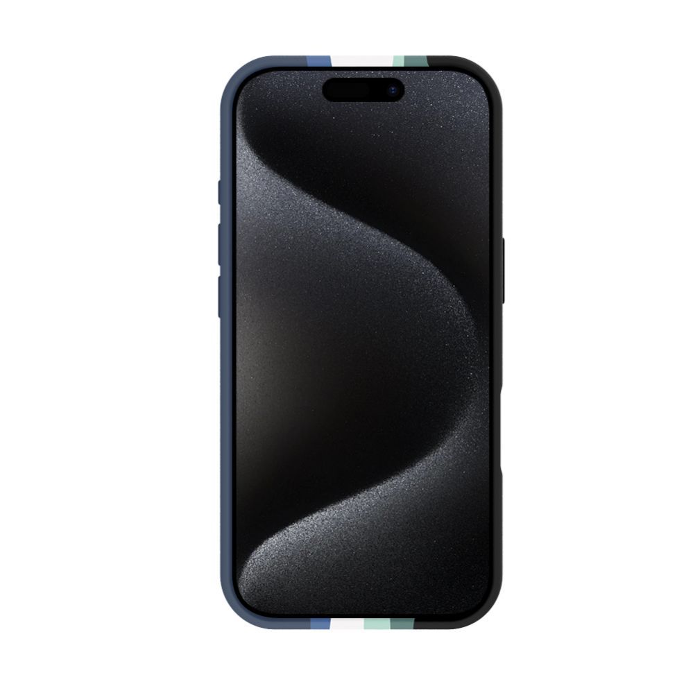 Back panel cover Evelatus Apple iPhone 16 Pro Multi-Colored Silicone Case With MagSafe Aqua Blue