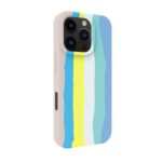 Aizmugurējais vāciņš Evelatus Apple iPhone 16 Pro Max Multi-Colored Silicone Case With MagSafe Beige Cream